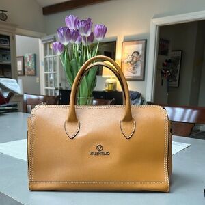Valentino Tan Leather Handbag